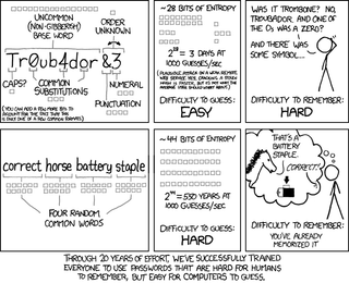 XKCD 936: Password Strength